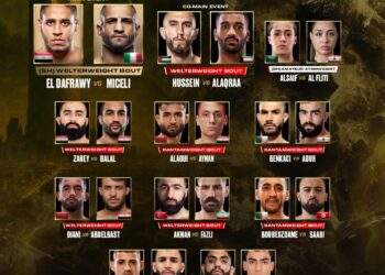 دوري المقاتلين المحترفين للشرق الأوسط وشمال أفريقيا يكشف القائمة الكاملة لنزالات النسخة الثانية في الرياض